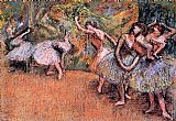 Edgar Degas Canvas Paintings - Ballet Scene III